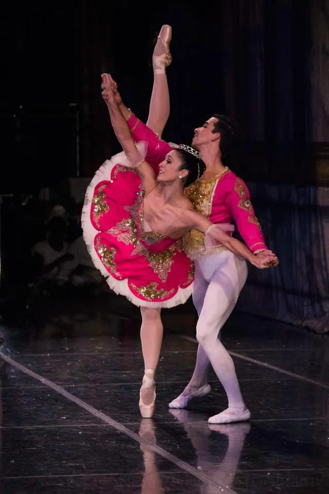 Regina Willoughby as the Sugar Plum Fairy and Journy Wilkes-Davis as the Nutcracker Cavalier in Nutcracker.